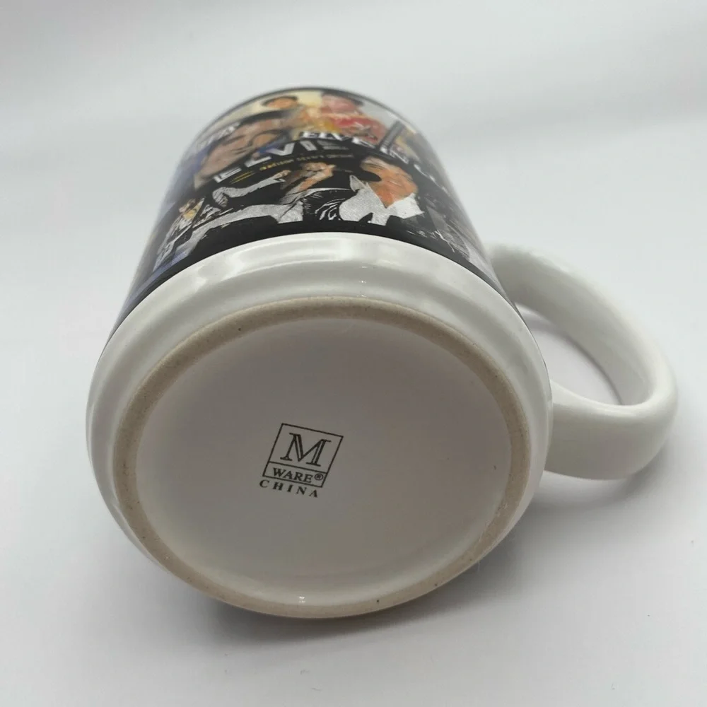 Vintage 2001 Elvis Presley Montage Coffee Mug M Ware China Signature Inside